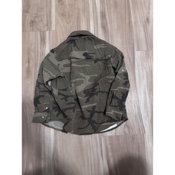 Poncho Outdoors Boys 4T Camo Performance Fishing Shirt Long Sleeve Button Up j1 - Picture 2 of 4